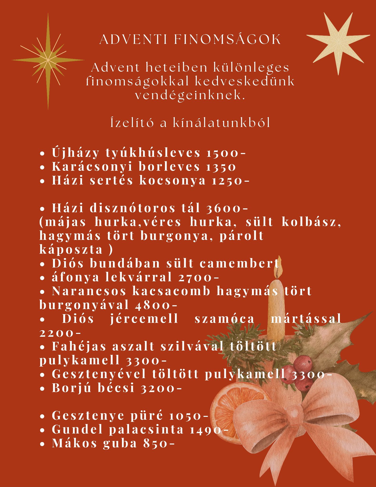 Adventi finomságok